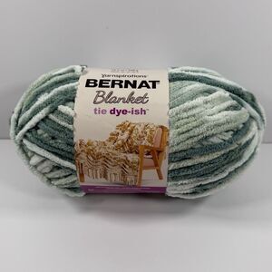 Bernat Yarnspirations Blanket Tie Dye-ish Yarn MOSSY HILLS ~ 1 Skein ~ 10.5 oz.
